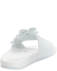Marc Jacobs Daisy Flat Slide Sandal White