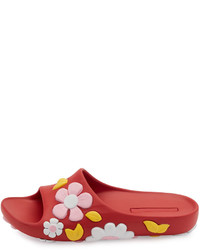 Prada Rubber Flower Slide Sandal