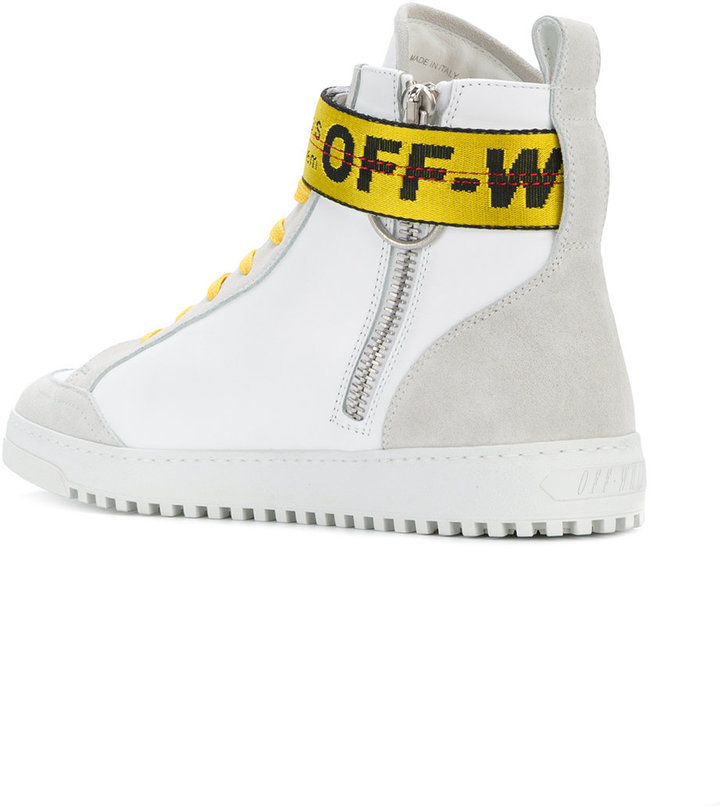 off white security high top sneakers