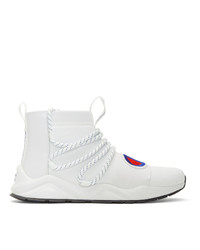 Champion Reverse Weave White Rally Hype High Top Sneakers