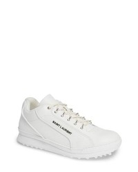 White Rubber Low Top Sneakers