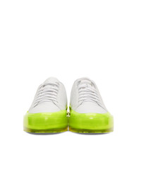 MSGM White And Yellow Rbrsl Rubber Soul Edition Floating Sneakers