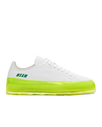MSGM White And Yellow Rbrsl Rubber Soul Edition Floating Sneakers