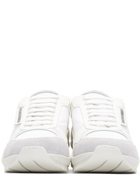 DSQUARED2 White Gommato And Velour Sneakers