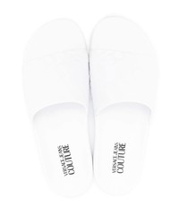 VERSACE JEANS COUTURE Embossed Logo Pool Slides