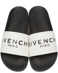 Givenchy White Logo Slide Sandals
