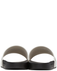 Givenchy White Logo Slide Sandals