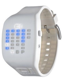 01 The One 01theone Unisex Ic900m3wh Ibiza Ride Digital Color White Rubber Watch