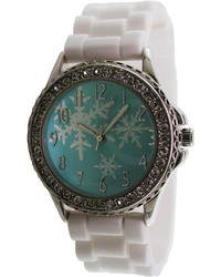 jcpenney Fashion Watches Christmas Themed Dial With Rubber Strap Watch