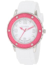 Haurex Italy 1d371dwp Vivace Pink White Rubber Watch