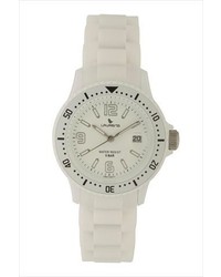 Laurens Unisex Gw41j901y Rotating Bezel White Rubber Watch