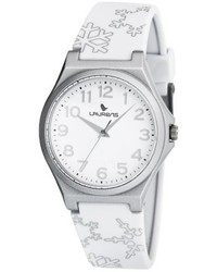 Laurens Vr04j900y Colored Rubber White Dial Snowflake Rubber Strap Watch