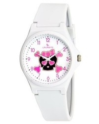 Laurens Vr04j903y Colored Rubber White Skeleton Dial Rubber Strap Watch