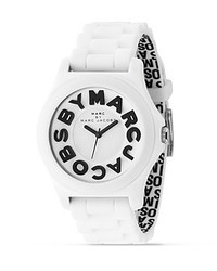 Marc by Marc Jacobs Sloane White Rubber Watch 40 Mm