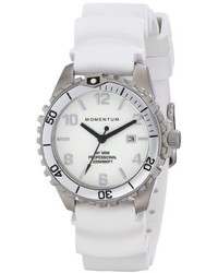 Momentum 1m Dv07ws1w M1 Stainless Steel Watch With White Rubber Band