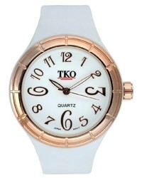 Murano Tko Orlogi Tk530 Wr Black And White Collection All Rubber White Glossy Watch
