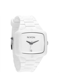 Nixon White Rubber Player Watch