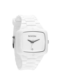 Nixon White Rubber Player Watch