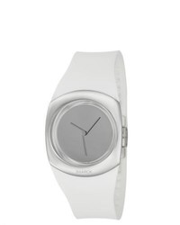 Philippe Starck White Stainless Steel Minimalist Watch