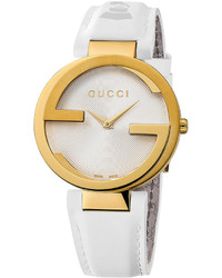 Gucci Swiss Interlocking Latin Grammy Special Edition White Rubber Strap Watch 37mm Ya133313