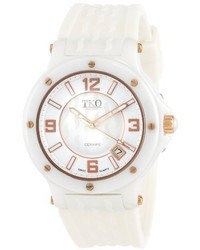 Tko Orlogi Tk578 Wt Genuine Ceramic White Rubber Strap Watch