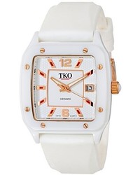 Tko Orlogi Tk579 Wt Genuine Ceramic White Rubber Strap Watch