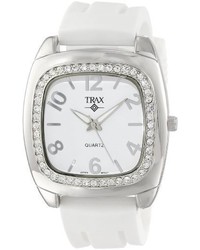 Trax Tr1740 Ww Malibu Fun White Rubber White Dial Crystal Watch