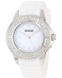 Versus By Versace 3c63700000 Tokyo White Dial Rubber Crystal Watch