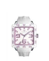 Viceroy 432099 75 Lilac White Square Rubber Date Watch