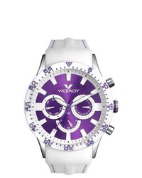 Viceroy 432142 75 Purple Date White Rubber Watch