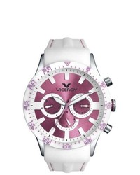 Viceroy 432142 95 Pink Date White Rubber Watch