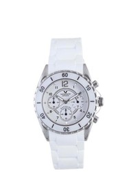 Viceroy 47562 05 White Ceramic Chronograph Rubber Watch