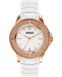 Versus By Versace Watch Tokyo White Rubber Strap 42mm Sgm07 0013