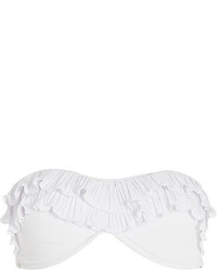 White Ruffle Bikini Top