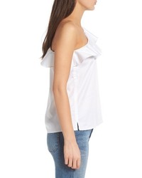 AG Jeans Ag The Risa One Shoulder Ruffle Top