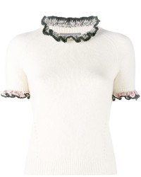 Alexander McQueen Knitted Ruffle Top