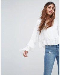 Asos Blouse With Ruffle Sleeve