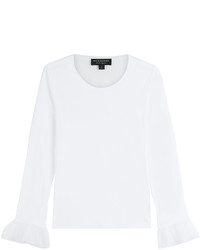 Burberry Cotton Top With Ruffles Sleeves
