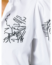 Kenzo Embroidery Ruffle Sleeve Blouse