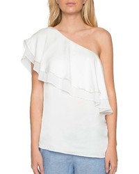 Willow & Clay One Shoulder Ruffle Top
