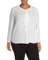 Sejour Plus Size Ruffle Front Blouse