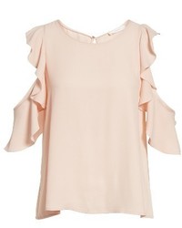 Lush Ruffle Cold Shoulder Top