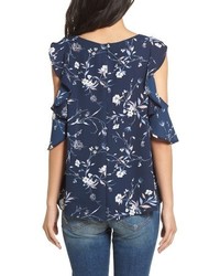 Lush Ruffle Cold Shoulder Top