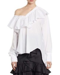 Tome Ruffle Peasant Off The Shoulder Top