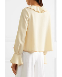 See by Chloe See By Chlo Ruffled Crepe Blouse Off White