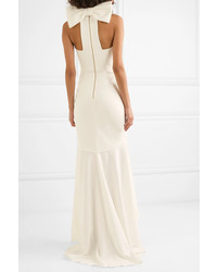Rebecca Vallance Claudette Bow Detailed Stretch Crepe Gown