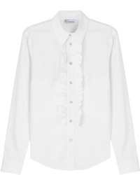 RED Valentino Cotton Shirt With Ruffled Front