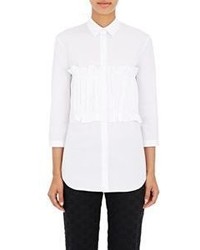 Nina Ricci Poplin Ruffle Shirt White