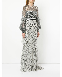 Alex Perry Laura Printed Ruffle Gown