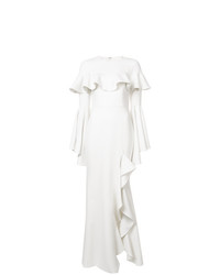 Christian Siriano Ruffled Off Shoulder Gown